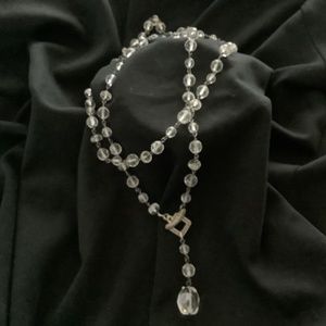 Silpada Crystal Sterling Silver Lariat Necklace